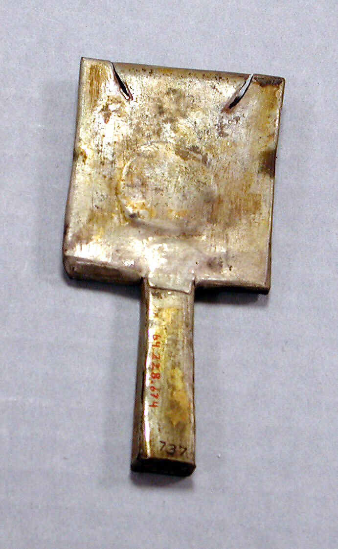 Miniature Mirror, Silver (hammered), gilt, Peru; north or central coast (?) 