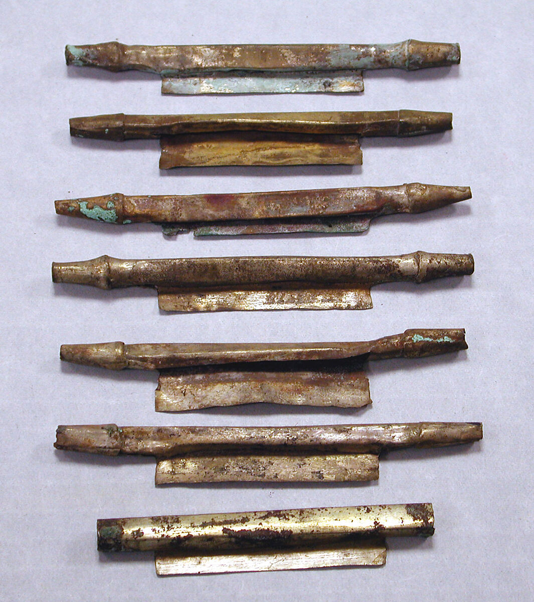 Miniature Litter Section, Silver (hammered), gilt, Chimú or Chancay 