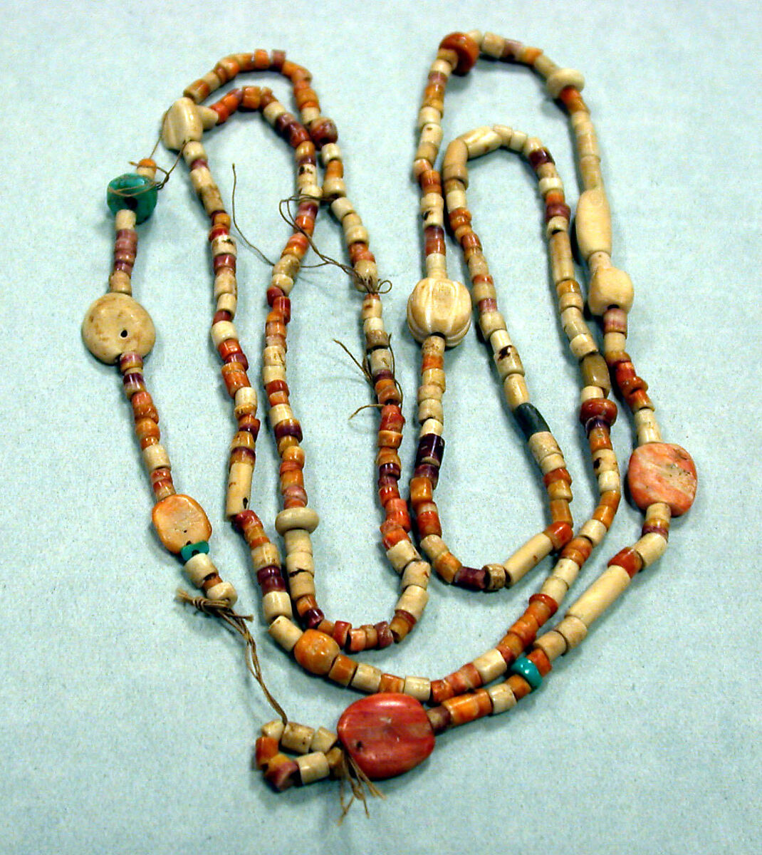 Beaded Necklace, Shell, stone, Peru; north coast (?) 