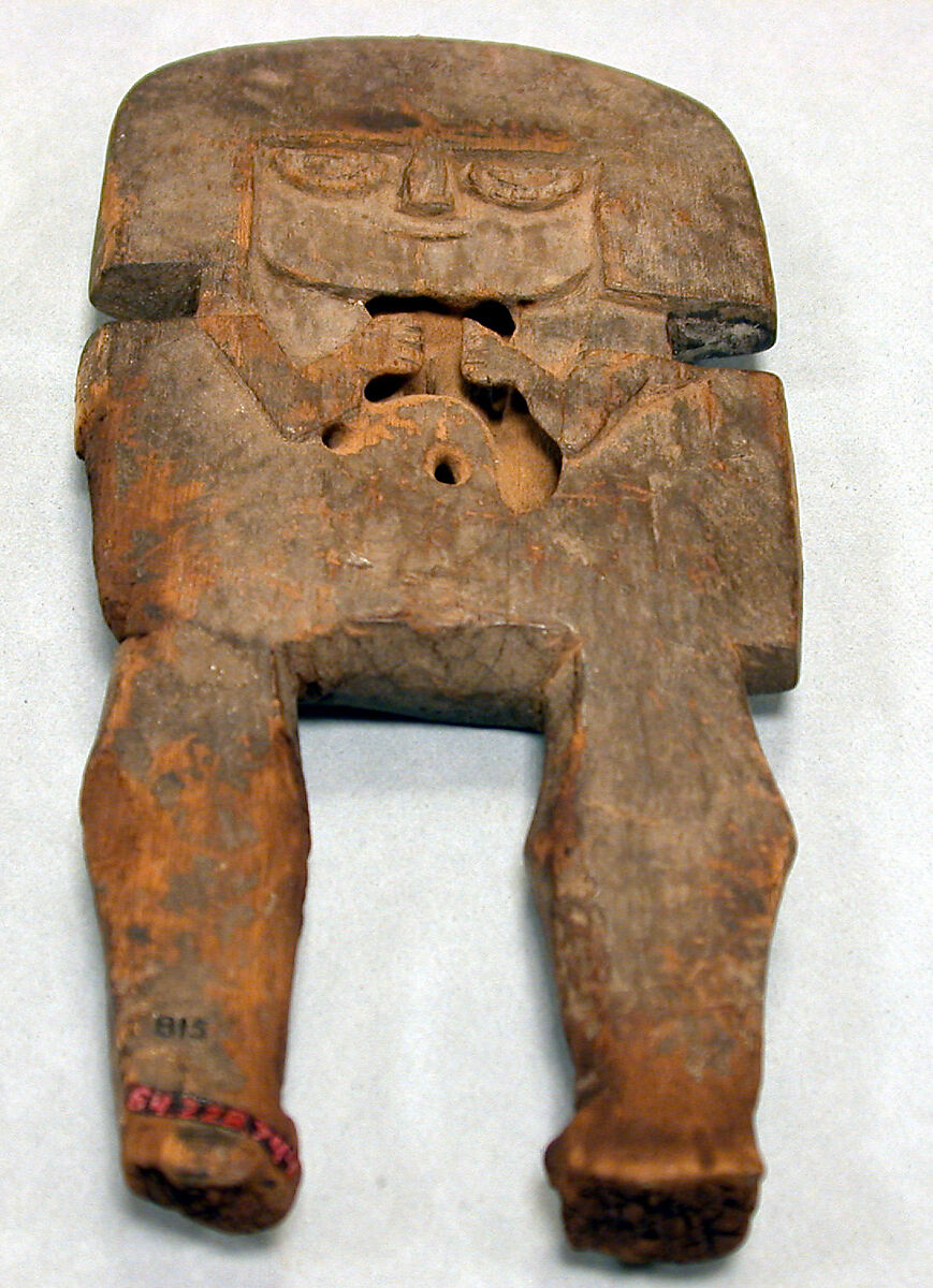 Double-sided Wooden Figure Carving, Wood, Peru; north or central coast (?)