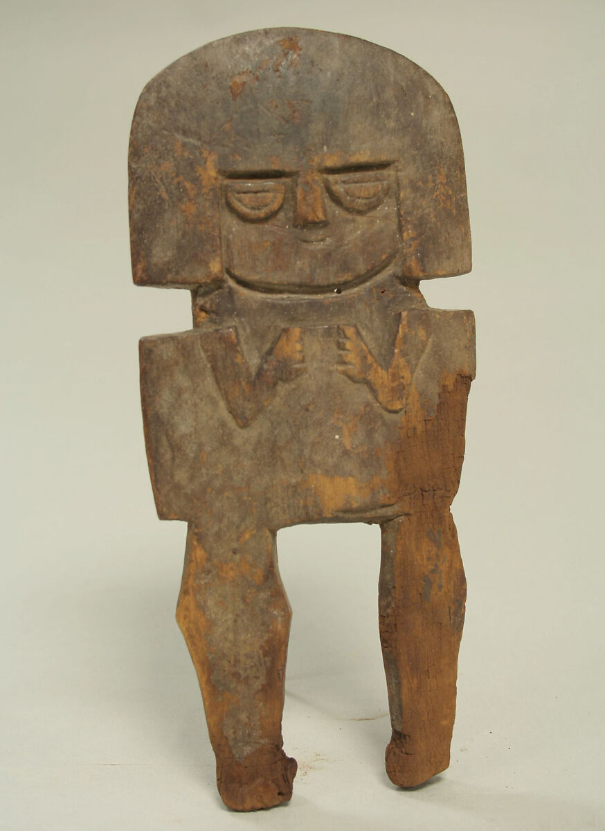 Double-sided Wooden Figure Carving, Wood, Peru; north or central coast (?) 
