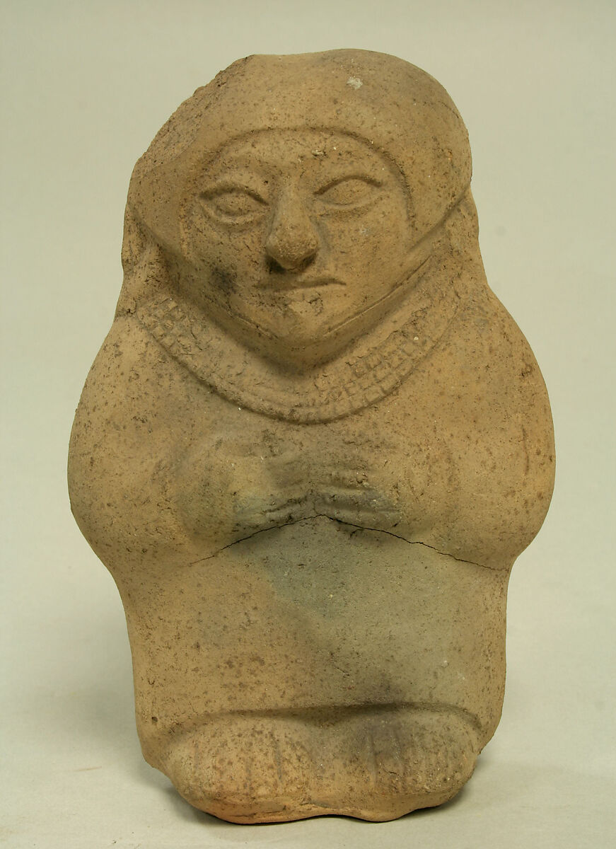 Standing Ceramic Figure, Ceramic, Moche 