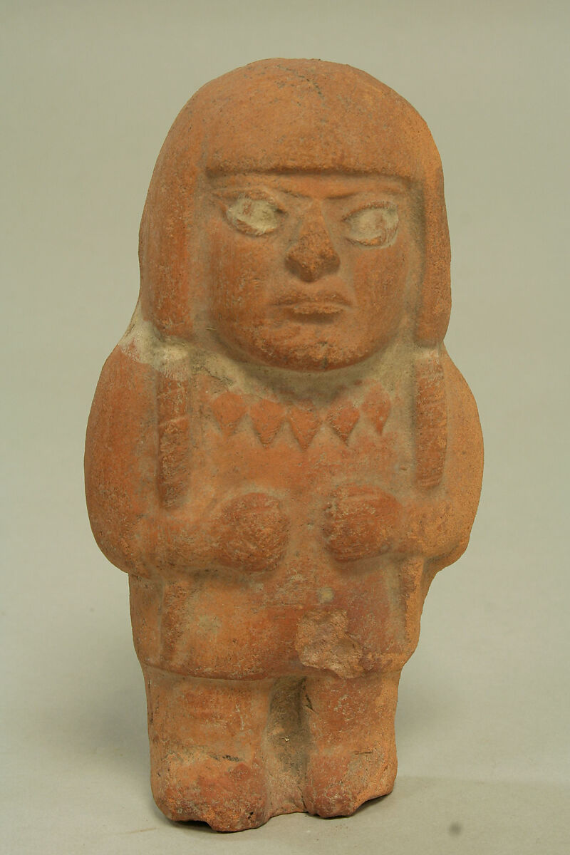 Standing Ceramic Figure, Ceramic, Moche 