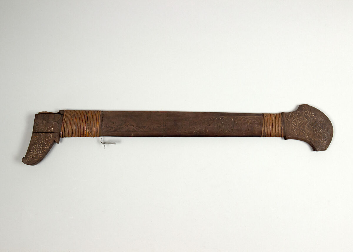 Sheath for a Kris, Wood, cane (rattan), Philippine 