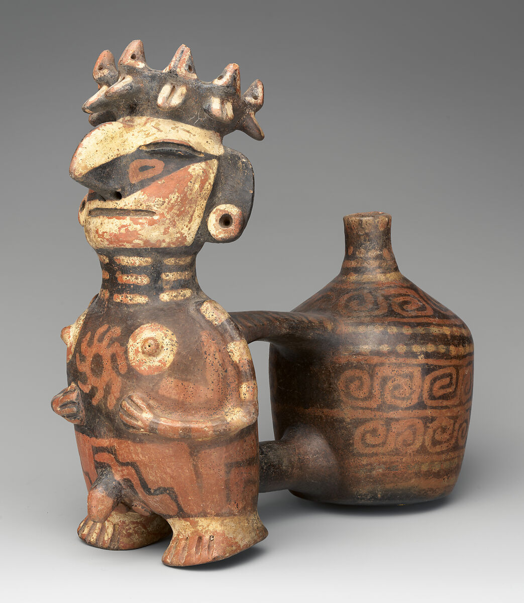 Figure Vessel, Ceramic, pigment, Vicús 