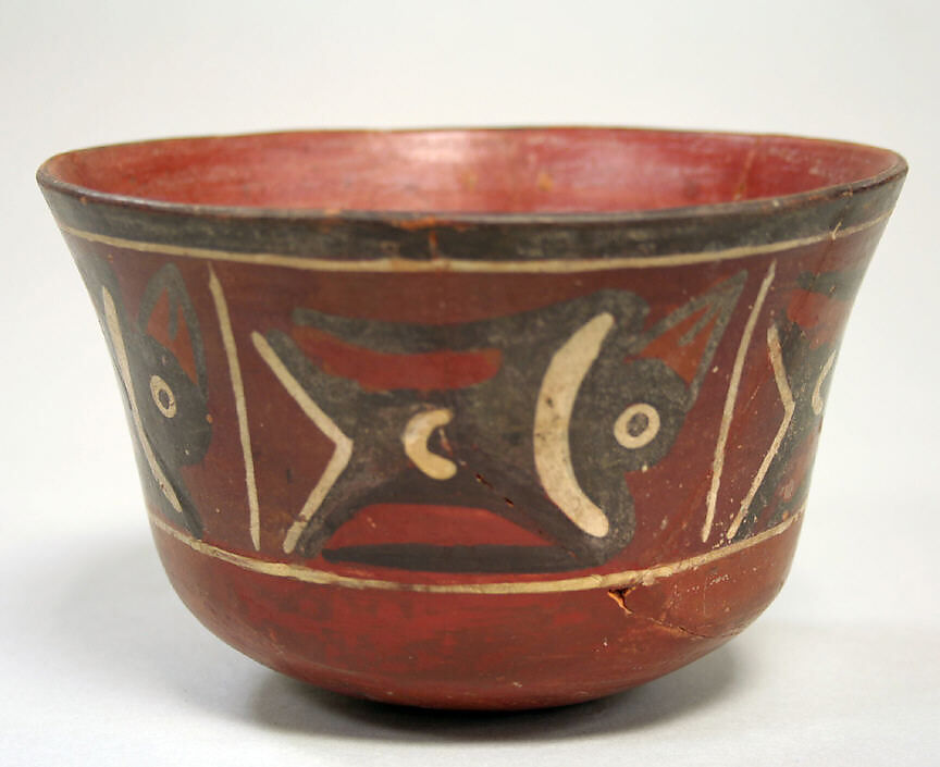 Painted Bowl with Birds, Ceramic, Nasca 