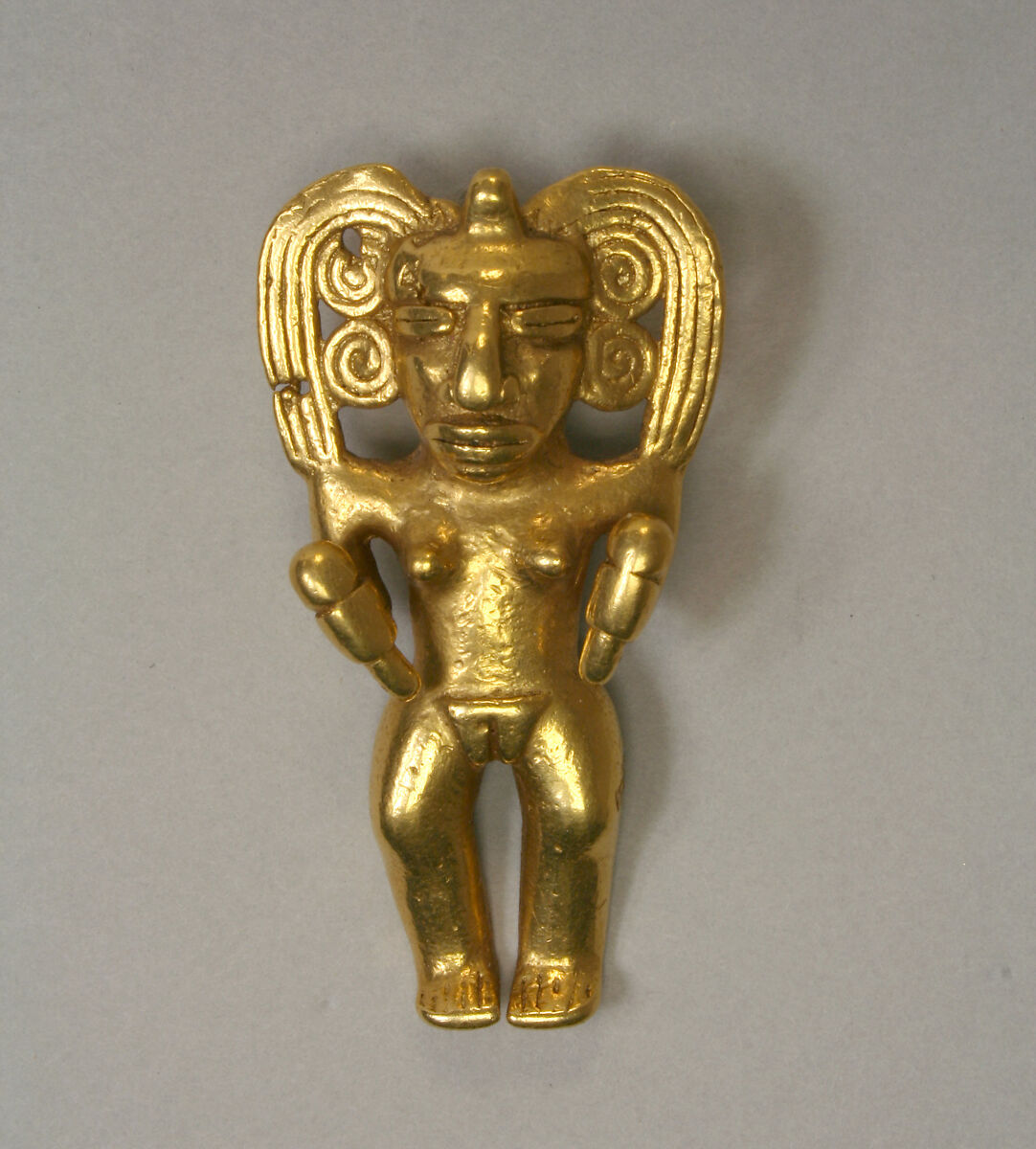 Figure Pendant, Gold (cast), Calima 