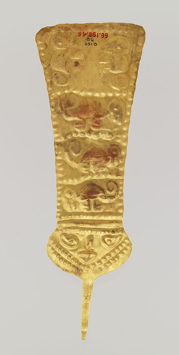 Plume, Lambayeque (Sicán) artist(s), Gold, Lambayeque (Sicán)