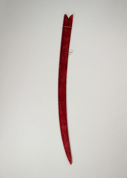 Scabbard, Wood, textile (velvet), Indian 