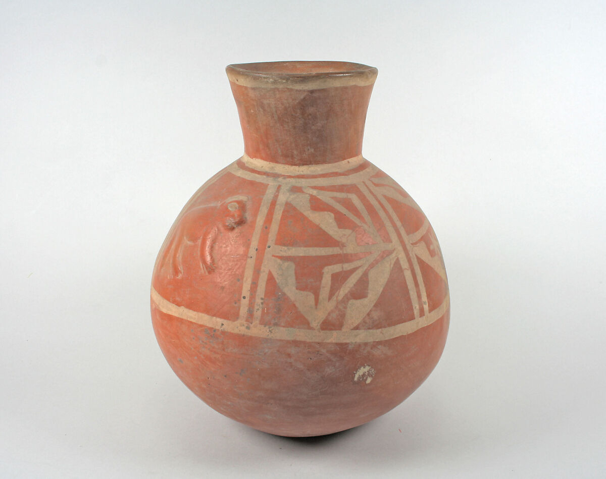 Bottle, Ceramic, pigment, Moche 