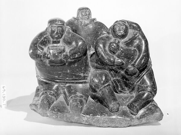 Stone Figure Group, Jaco, Stone, Inuit 