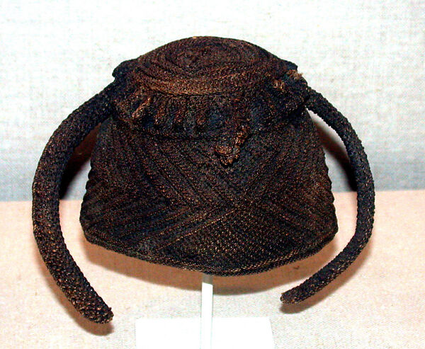 Hat (Emat'Eyeye), Raffia palm fiber, cord, Dengese 