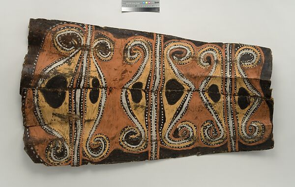 Painting from a Ceremonial House Ceiling, Sikaap, Abgwala Kalaba, Sago palm spathe, paint, Kwoma, Abgwala Kalaba clan 