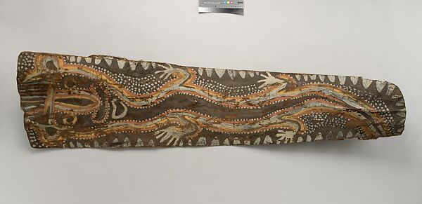 Painting from a Ceremonial House Ceiling, Kulumb, Simberaga Wanyi, Sago palm spathe, paint, Kwoma, Wanyi clan 