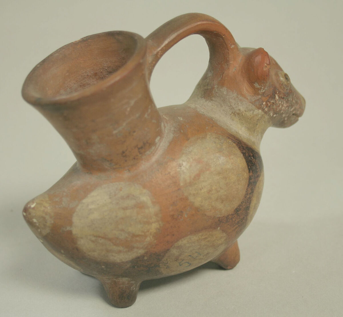 Animal Bottle, Ceramic, Moche (?)
