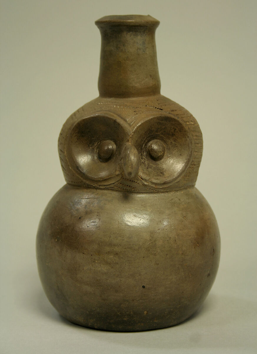 Bottle: Owl, Ceramic, Cupisnique 