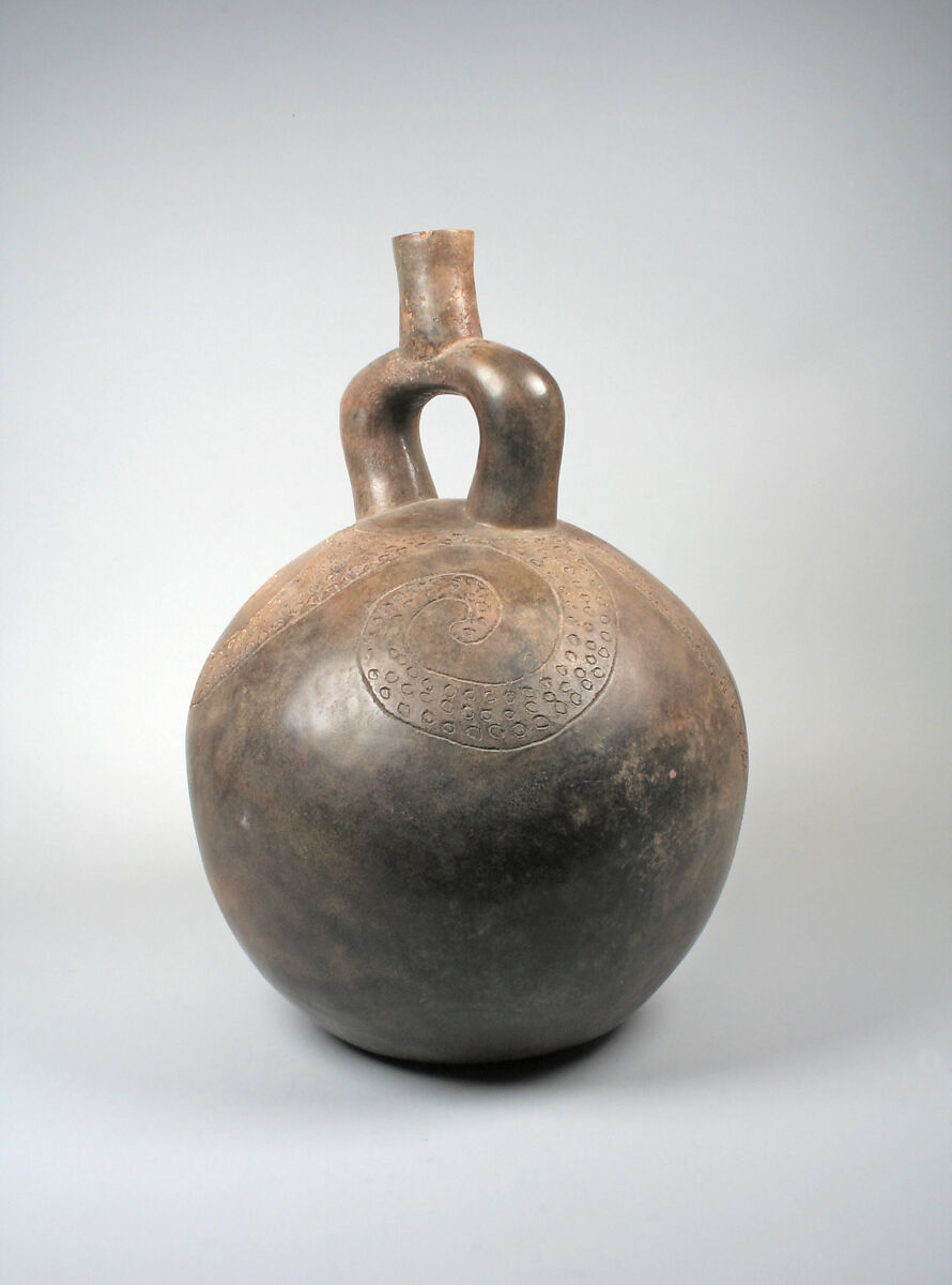 Stirrup Spout Bottle, Ceramic, Cupisnique