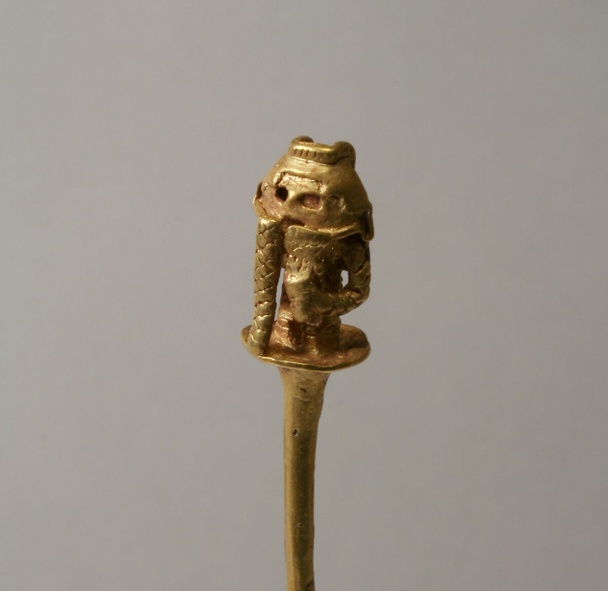 Lime Dipper or Pin, Figure, Gold, Calima (Yotoco) 