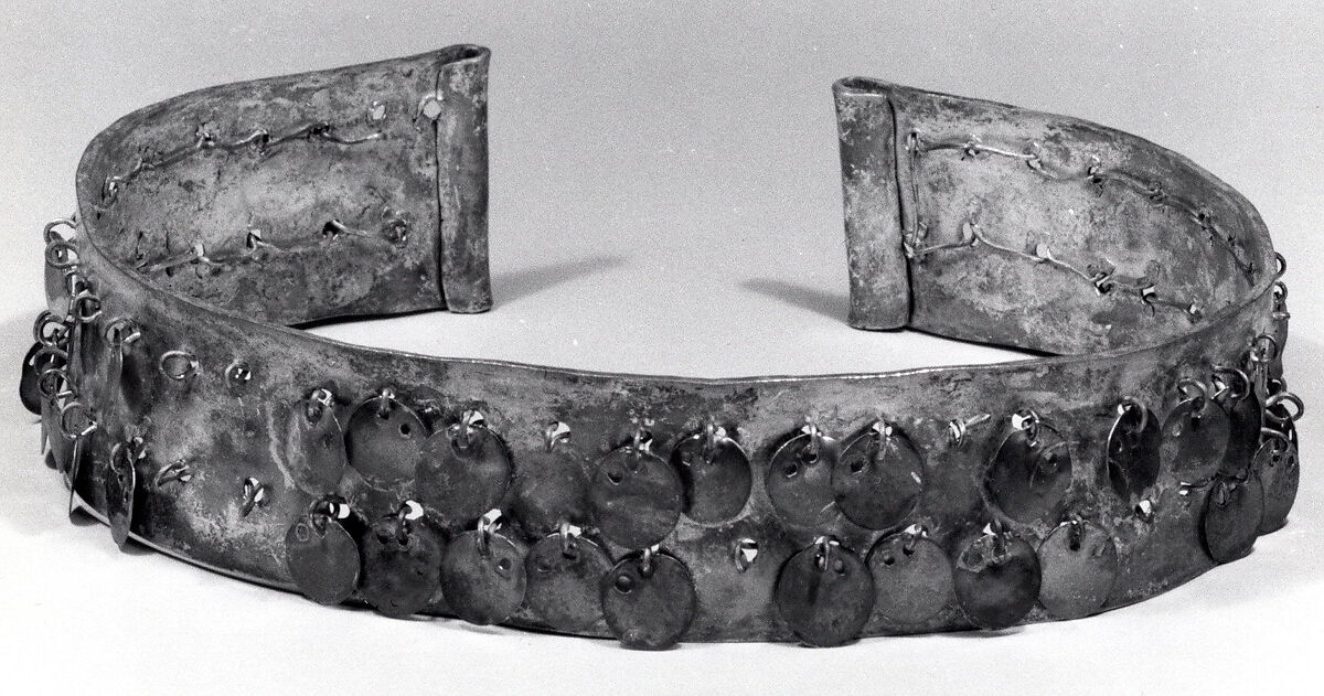 Hammered Silver Diadem with Dangles, Silver, Chimú 