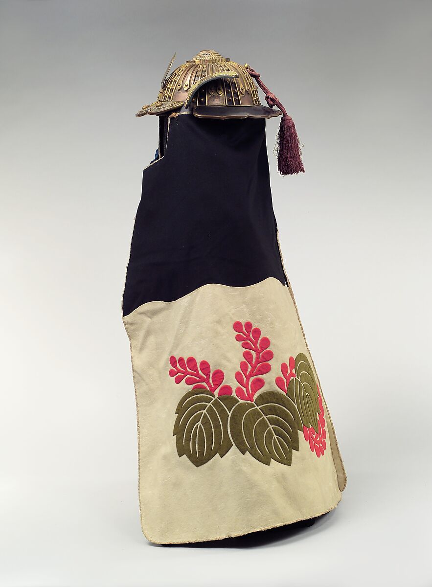 Fireman's Helmet (Kajikabuto) for a Daimyo, Gilt copper, leather, felt, silk, lacquer, Japanese