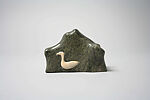 Stone Relief with Three Bone Masks, Martha Nuyaitok, Stone, antler, Inuit