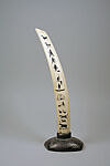 Engraved Walrus Ivory Tusk