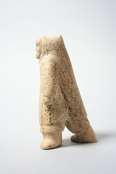 Whalebone Figure in Parka, Kakasilik, Whalebone, ivory, Inuit
