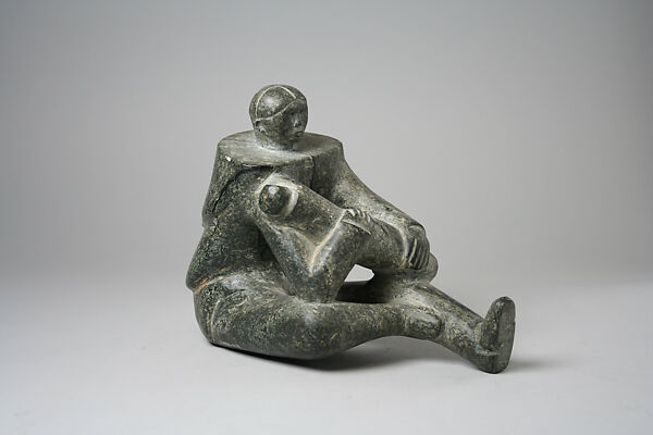 Stone Mother and Child, Oshaweetuk-A, Stone, Inuit 