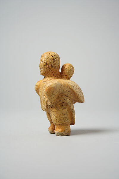 Whalebone Mother and Child Figure, Whalebone, ivory, Inuit