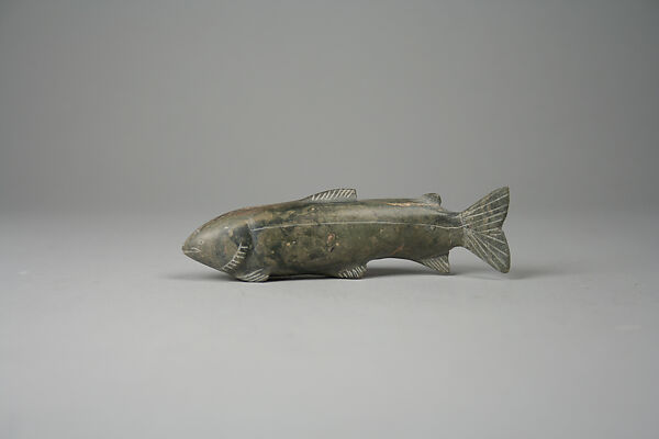 Stone Fish Charm, Haodlon, Stone, Inuit 