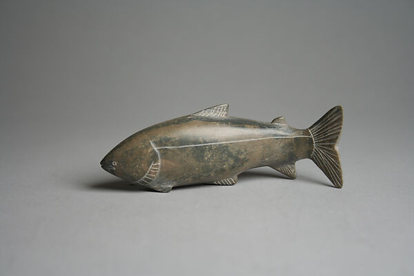 Stone Fish Charm, Haodlon, Stone, Inuit 