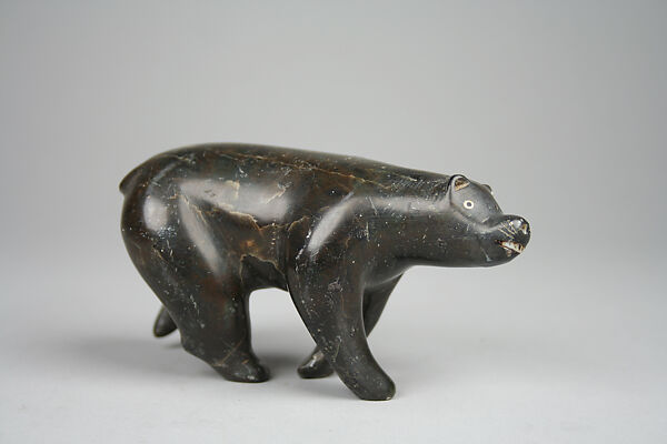 Stone Bear, Pillipussi, Stone, ivory, Inuit 