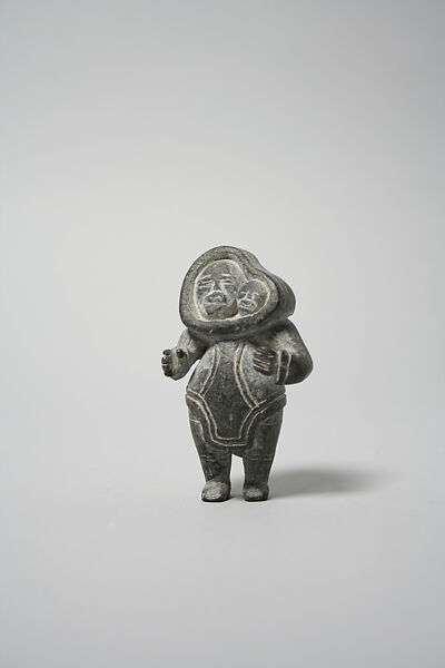 Stone Mother and Child Figure (First Woman On Earth), Kiakshuk (Inuit, 1886–1966), Stone, Inuit 