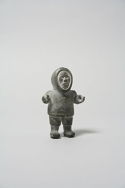 Stone Male in Parka, Kiakshuk (Inuit, 1886–1966), Stone, Inuit 