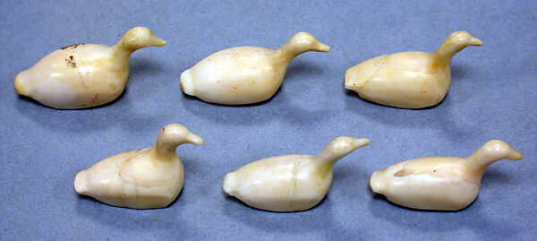 Six Small Ivory Ducks, Ivory, Inuit 