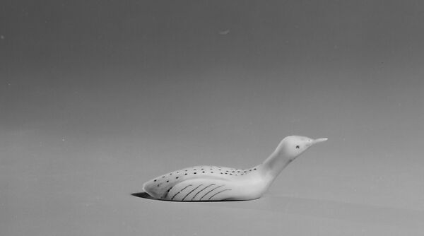 Walrus Ivory Loon, Ivory (walrus), ink, Inuit