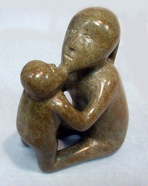 Stone Mother and Child, Mina, Stone, Inuit 