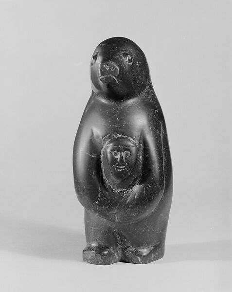 Stone Bear, Kudloo Angootikjuak, Stone, Inuit 