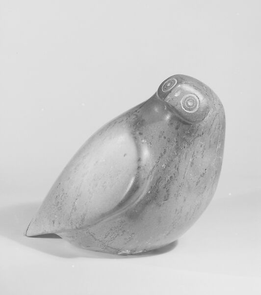 Stone Snowy Owl, Markosee, Stone, Inuit 