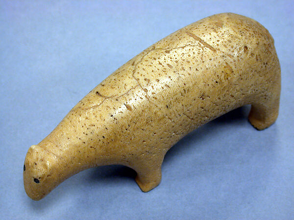 Whalebone Bear, Munamee, Whalebone, ivory, metal, Inuit
