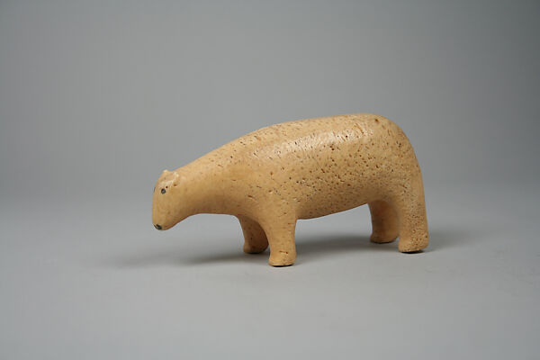 Whalebone Bear, Munamee, Whalebone, ivory, metal, Inuit 