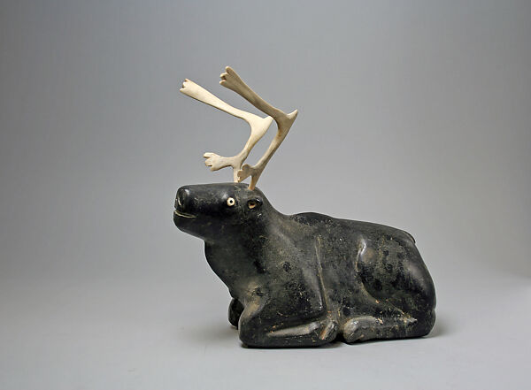 Stone Caribou, Sywooly Weetaluktuk, Stone, ivory, Inuit 