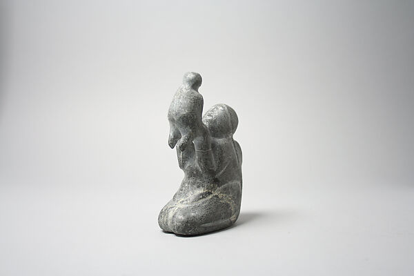 Stone Mother and Child Figure, Madeleine Katoo (First Nation, Inuit, born 1916), Stone, Inuit 