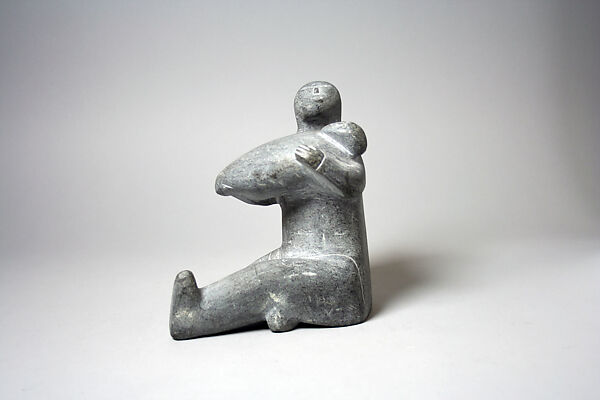 Stone Mother and Child, Anayognak, Stone, Inuit 