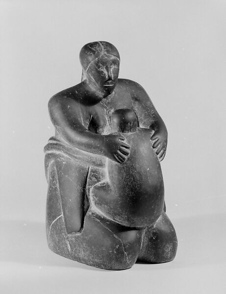 Stone Mother and Child, Andrew Mamgark, Stone, Inuit 