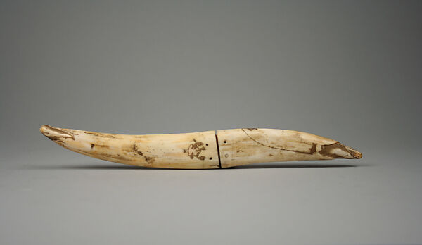 Tusks, Ivory (walrus), pigment, Inuit