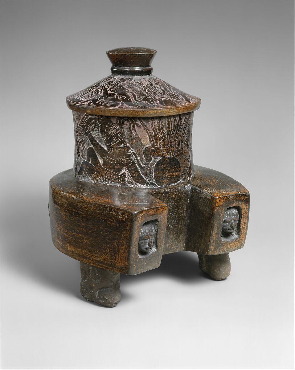 Yoke-Form Vessel, Ceramic, red pigment (possibly cinnabar), Maya 