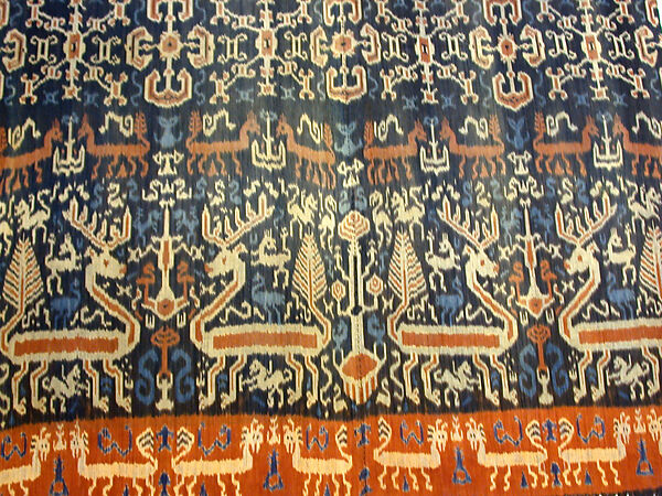 Man's Shoulder or Hip Cloth (Hinggi), Cotton, Sumba