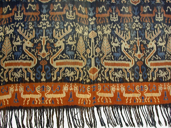 Man's Shoulder or Hip Cloth (Hinggi), Cotton, Sumba