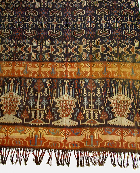 Man's Shoulder or Hip Cloth (Hinggi), Cotton, Sumba 